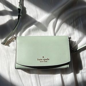 Kate spade mint green crossbody purse like new